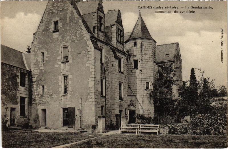 Carte postale ancienne Candes la Gendarmerie