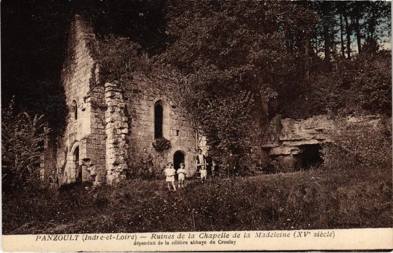 Carte postale ancienne Panzoult Ruines de la chapelle à Panzoult