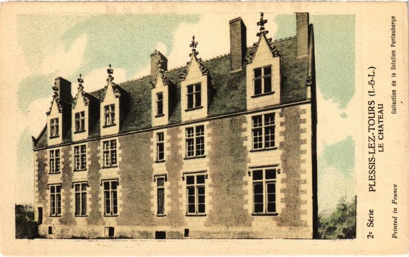 Carte postale ancienne Plessis les Tours le chateau à Tours