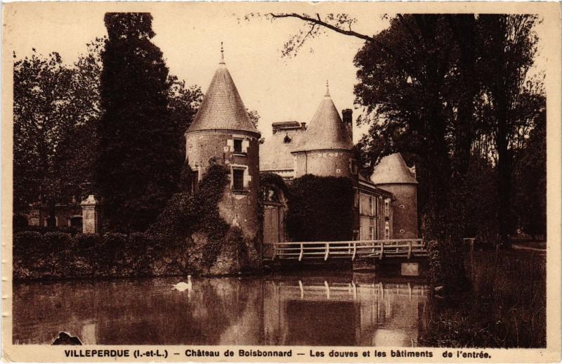 Carte postale ancienne Villeperdue Chateau de Boisbonnard à Villeperdue