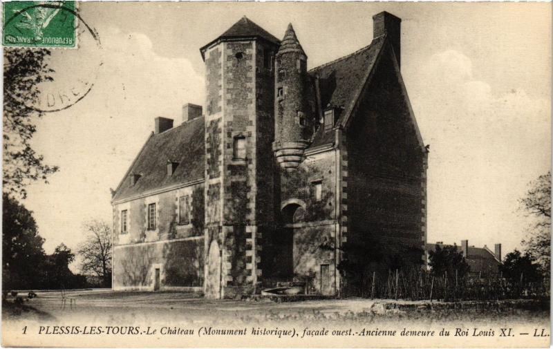 Carte postale ancienne Plessis les Tours le chateau à Tours