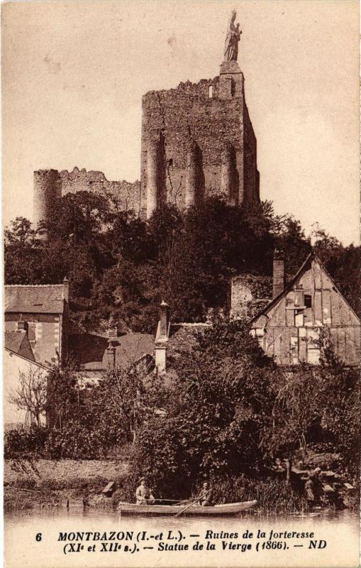 Carte postale ancienne Montbazon Ruines de la forteresse à Montbazon