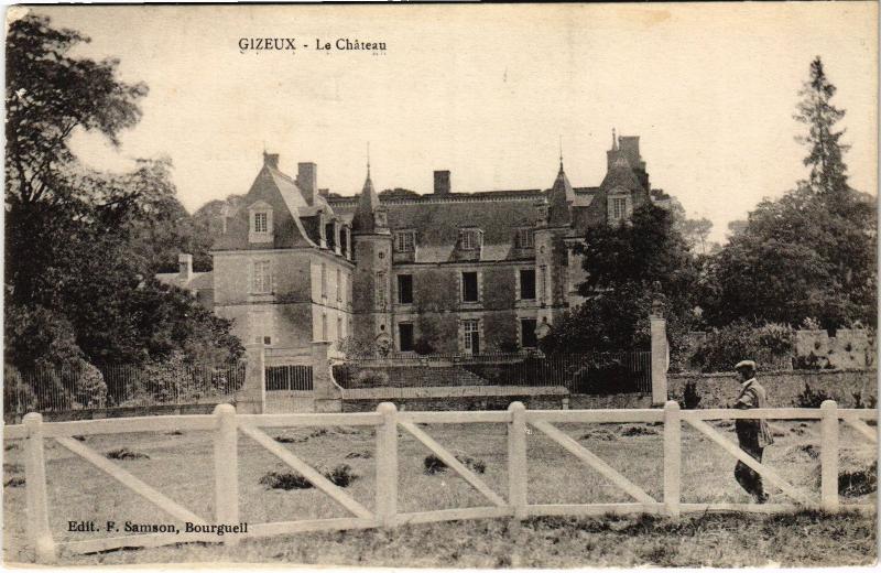 Carte postale ancienne Gizeux le chateau à Gizeux