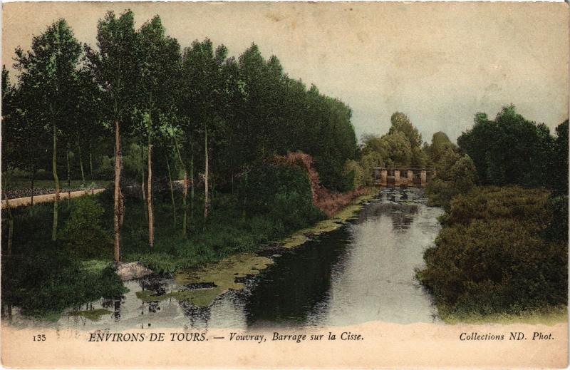 Carte postale ancienne Vouvray Barrage sur la Cisse à Vouvray