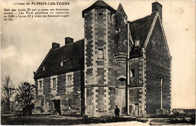 Carte postale ancienne Plessis les Tours le chateau à Tours