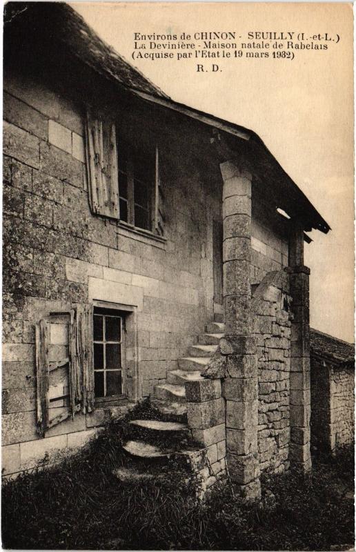 Carte postale ancienne Seuilly la Deviniere Maison Natale de Rabelais à Seuilly