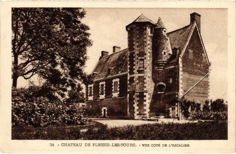 Carte postale ancienne Plessis les Tours le chateau à Tours