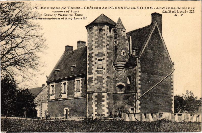 Carte postale ancienne Plessis les Tours le chateau à Tours
