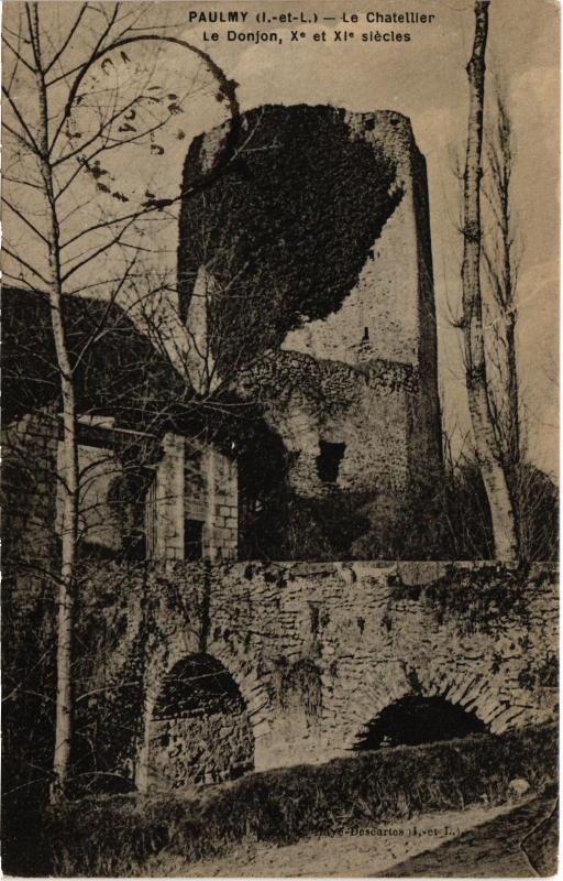 Carte postale ancienne Paulmy le Chatellier le Donjon à Paulmy