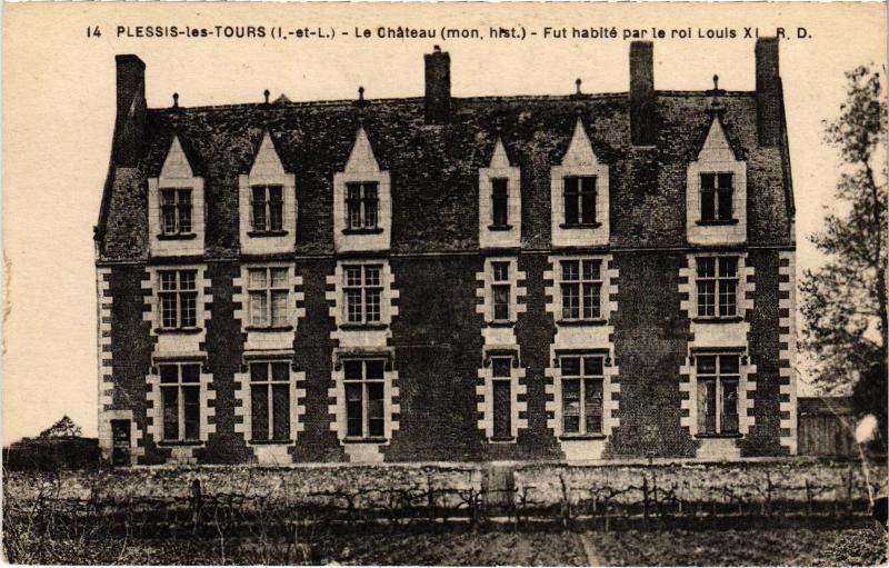 Carte postale ancienne Plessis les Tours le chateau à Tours