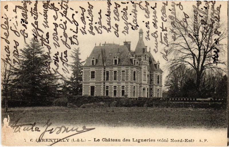 Carte postale ancienne Charentilly Chateau des Ligneries à Charentilly
