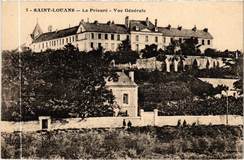 Carte postale ancienne St Louans Le Prieure vue generale à Louans
