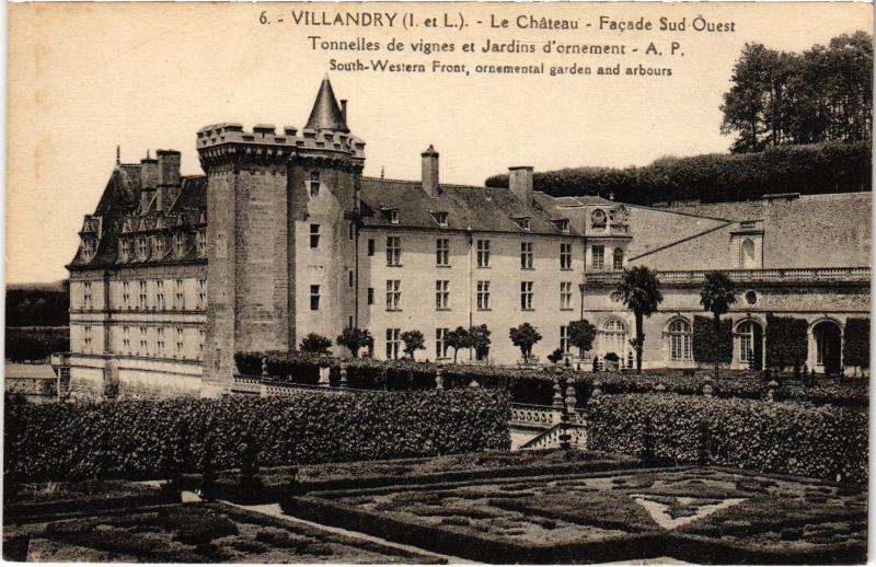 Carte postale ancienne Villandry le chateau à Villandry