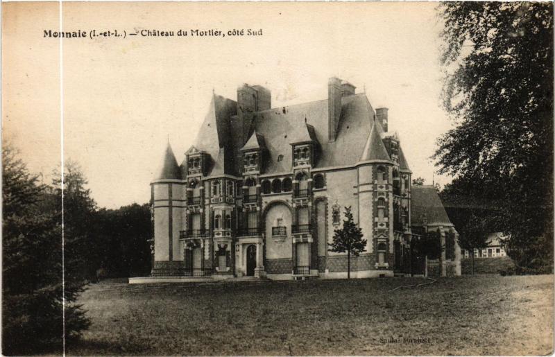 Carte postale ancienne Monnaie Chateau du Mortier à Monnaie