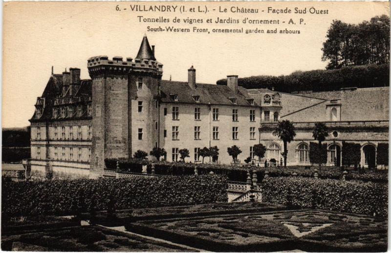 Carte postale ancienne Villandry le chateau à Villandry