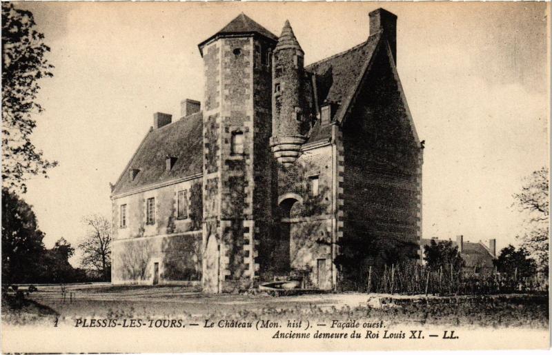 Carte postale ancienne Plessis les Tours le chateau à Tours