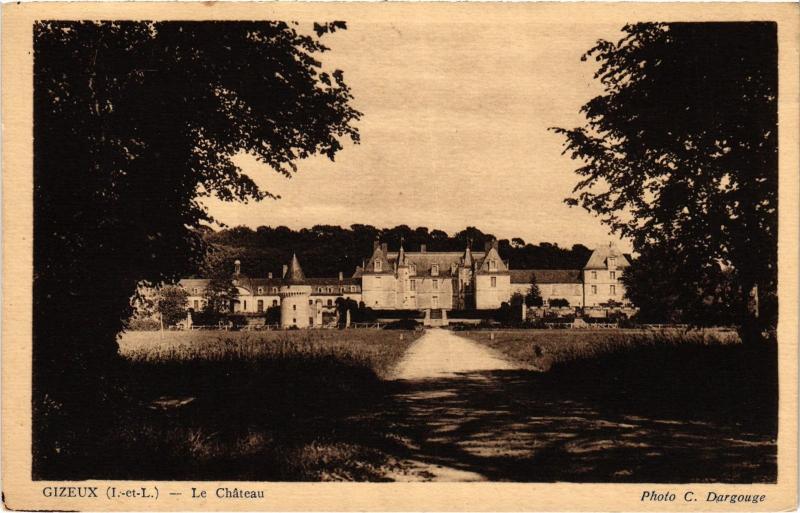 Carte postale ancienne Gizeux le chateau à Gizeux