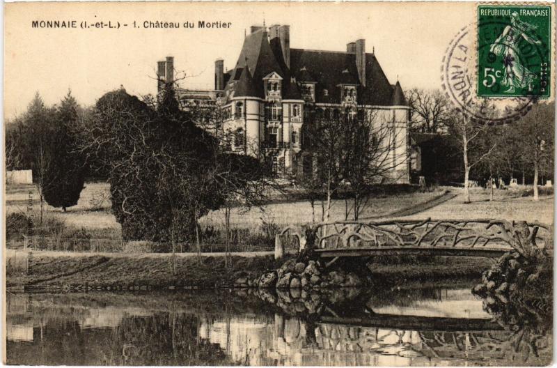 Carte postale ancienne Monnaie Chateau du Mortier à Monnaie