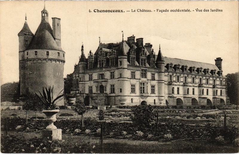 Carte postale ancienne Chenonceaux le chateau à Chenonceaux