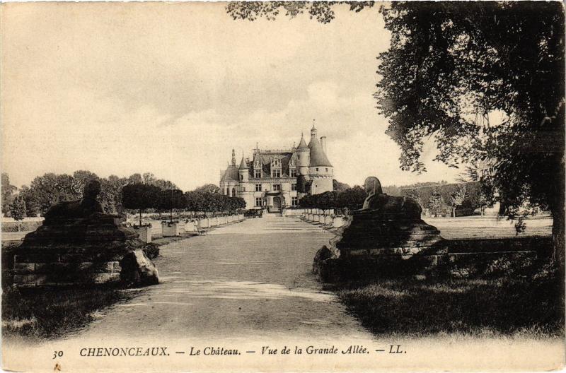 Carte postale ancienne Chenonceaux le chateau à Chenonceaux