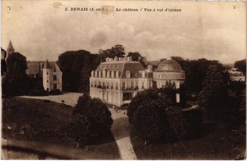 Carte postale ancienne Benais le chateau à Benais