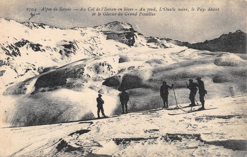 Carte postale ancienne Alpes De Savoie - Au Col De L'Iseral - Glacier Du Grand Pisaillas