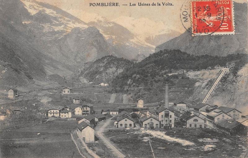 Carte postale ancienne Plombiere - Savoie - Les Usines De La Volta