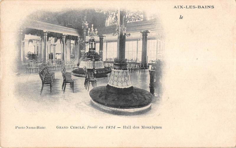 Carte postale ancienne Aix Les Bains - Grand Cercle - Hall Des Mosaiques à Aix-les-Bains