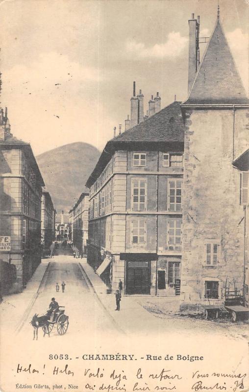 Carte postale ancienne Chambery - Rue De Boigne à Chambéry