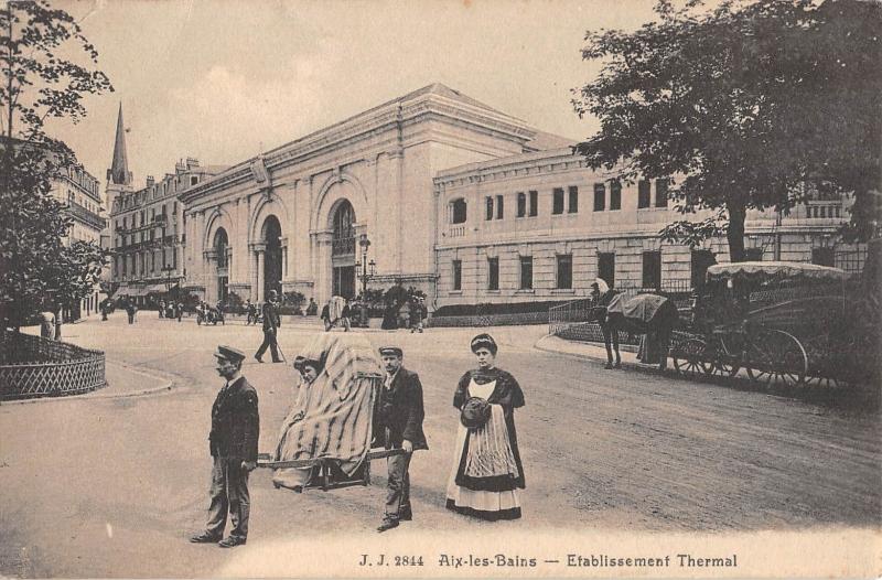 Carte postale ancienne Aix Les Bains - Etablissement Thermal à Aix-les-Bains