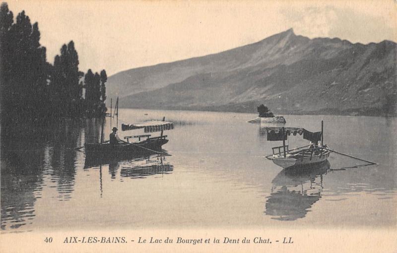 Carte postale ancienne Aix Les Bains - Lac Du Bourget à Aix-les-Bains