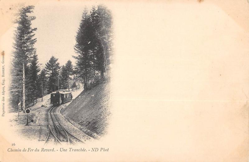 Carte postale ancienne Chemin De Fer Du Revard - Une Tranchee   - Train