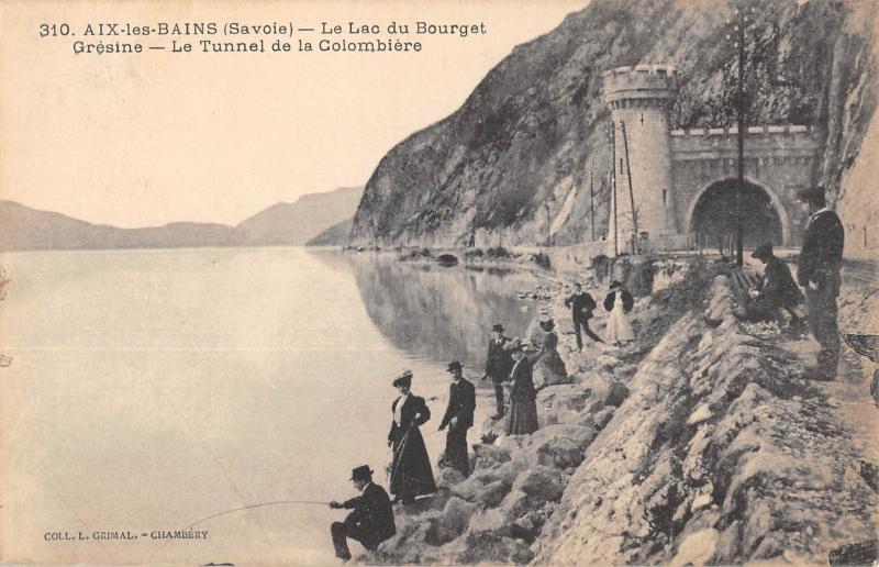 Carte postale ancienne Aix Les Bains - Lac Du Bourget - Gresine - Tunnel De La Colombiere à Aix-les-Bains