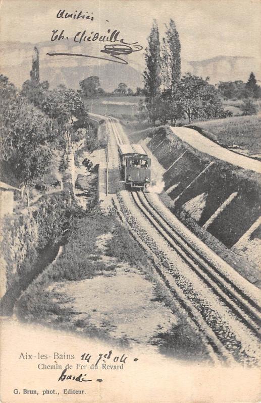 Carte postale ancienne Aix Les Bains - Chemin De Fer Du Revard - Train à Aix-les-Bains