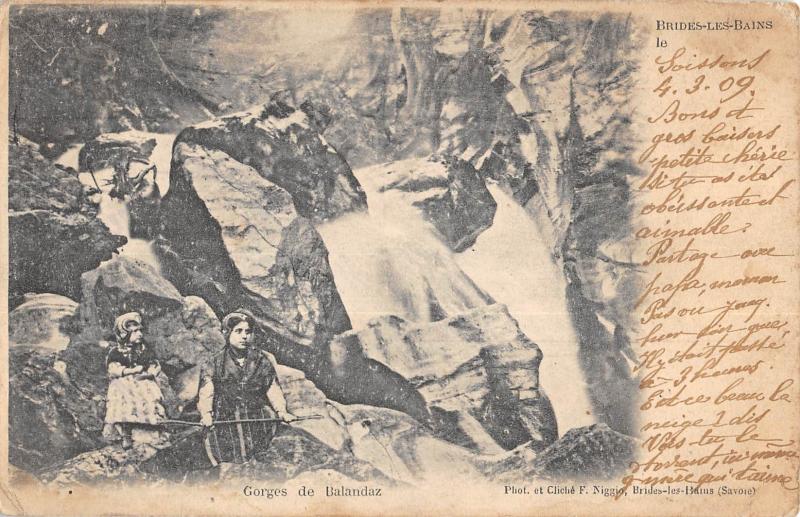 Carte postale ancienne Brides Les Bains - Gorges De Balandaz à Brides-les-Bains