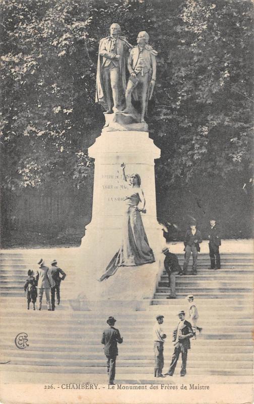 Carte postale ancienne Chambery - Le Monument Des Freres De Maistre à Chambéry