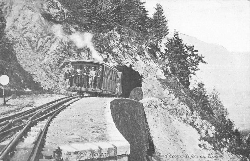 Carte postale ancienne Mont Revard - Le Chemin De Fer - Un Tunnel