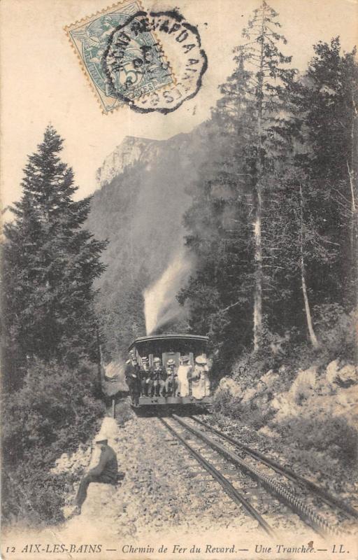 Carte postale ancienne Aix Les Bains - Chemin De Fer Du Mont Revard - Une Tranchee à Aix-les-Bains