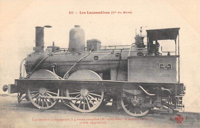 Carte postale ancienne Les Locomotives - Cie Du Nord - Locomotive A Voyageurs - Chemin De Fer