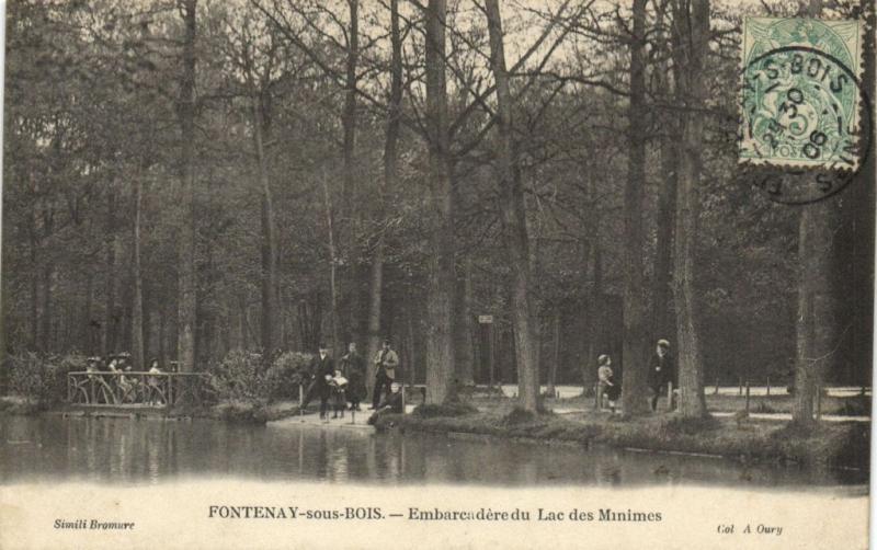 Carte postale ancienne Fontenay sous Bois-Embarcadére du Lac à Fontenay-sous-Bois