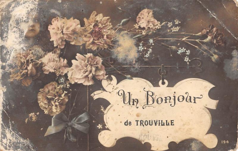 Carte postale ancienne Trouville - Un Bonjour De