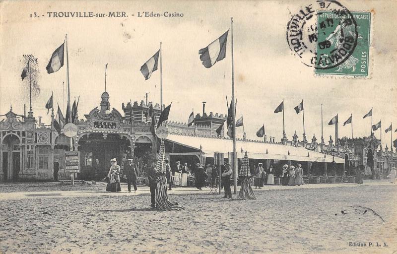 Carte postale ancienne Trouville Sur Mer - L'Eden Casino à Trouville-sur-Mer