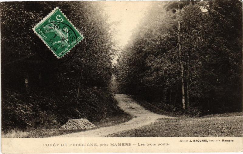 Carte postale ancienne Foret de Preseigne les trois ponts