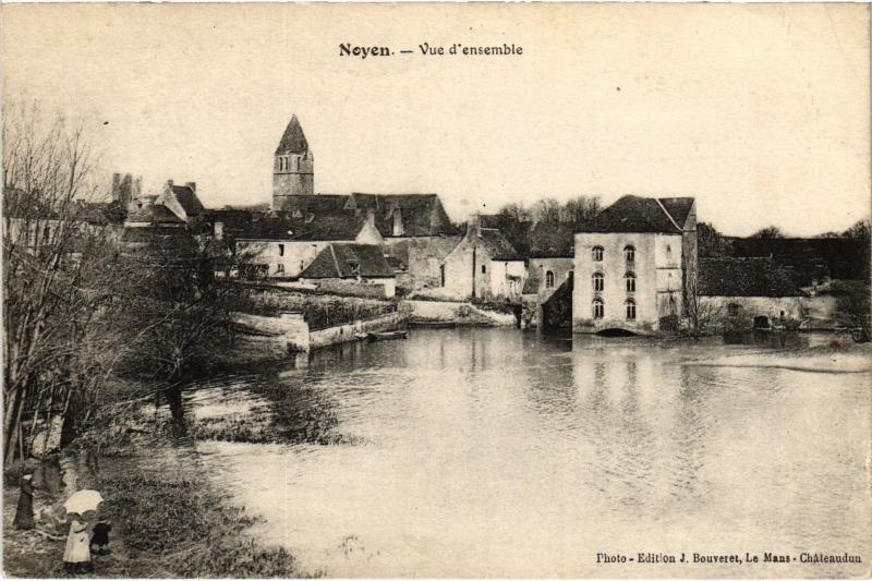 Carte postale ancienne Noyen vue d'ensemble