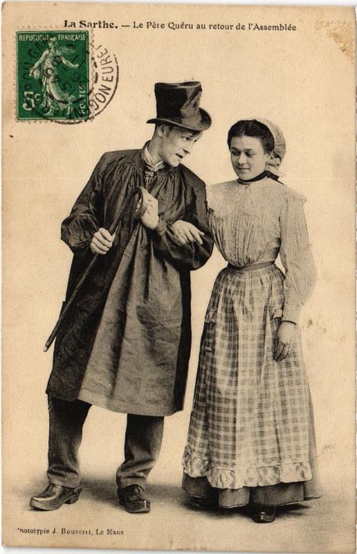 Carte postale ancienne Le Pere Queru au retour de l'Assemblee