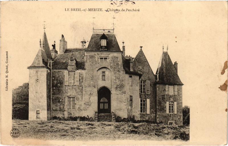 Carte postale ancienne Le Breil Chateau de Peschere