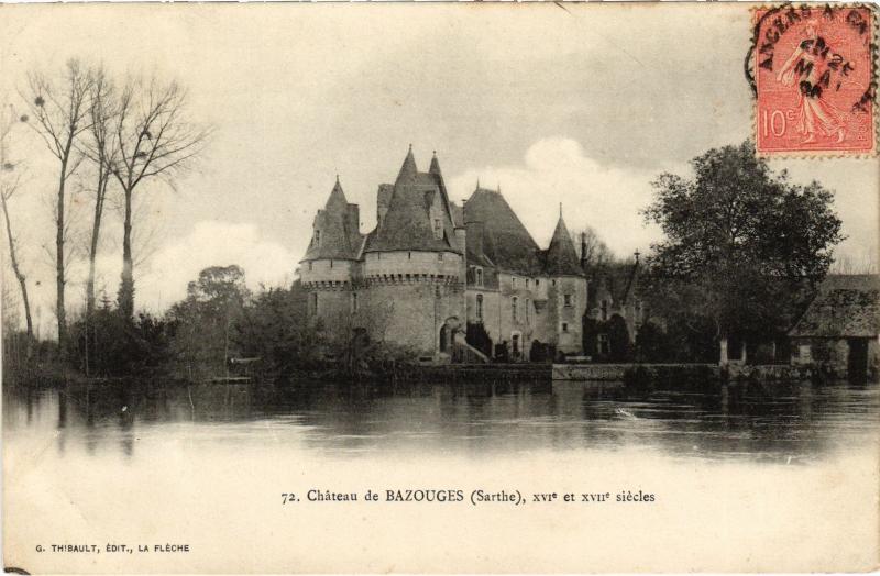 Carte postale ancienne Bazouges le chateau