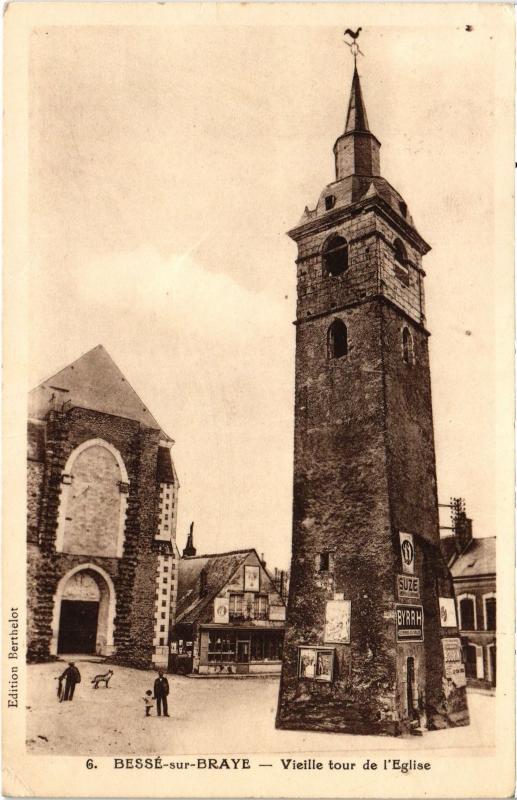 Carte postale ancienne Besse vieille tour de l'eglise