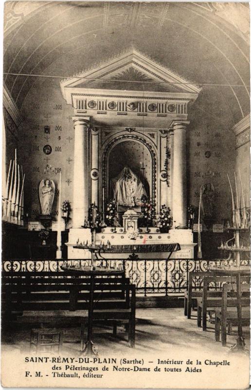 Carte postale ancienne St Remy du Plain interieur de la Chapelle