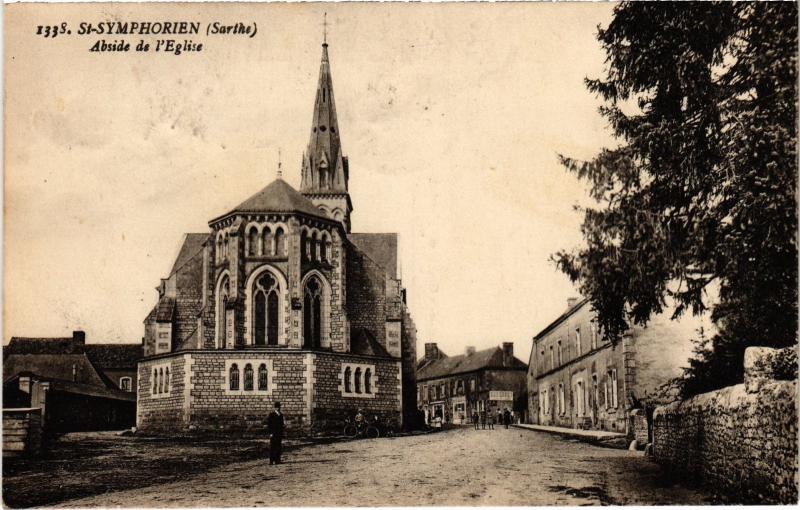 Carte postale ancienne St Symphorien Abside de l'eglise
